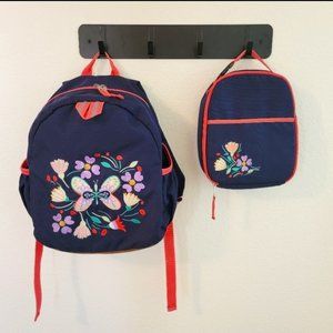 Girls Hanna Andersson backpack and matching lunch box